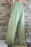 Rustic Nature Bubble Cotton Split Kick Pant Washed Lawn